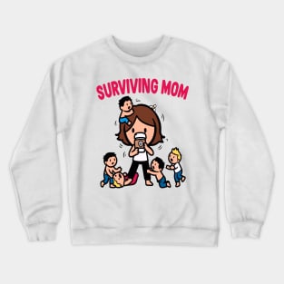 Chaotic Mom Life Survival Crewneck Sweatshirt